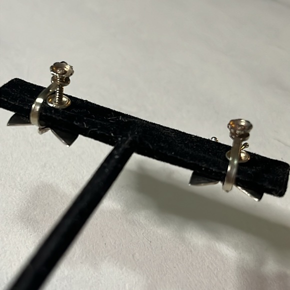 TAXCO Mexico RM Sterling Silver Abalone Inlay Butterfly Screw Back Earrings 925 - Picture 13 of 14